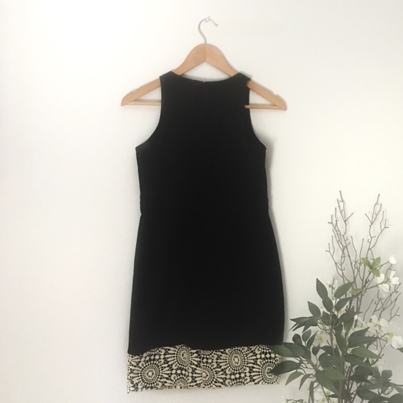 Ann Taylor Petite Black Dress with Crochet Trim - Picture 2 of 5